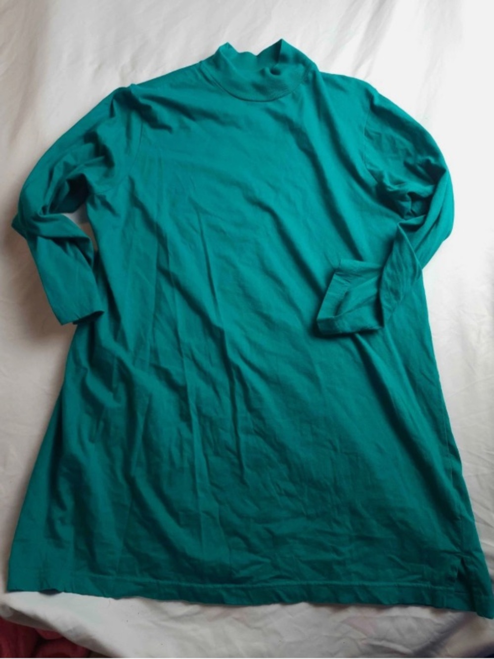 Roaman's Teal Long-Sleeve Mock Neck Shirt